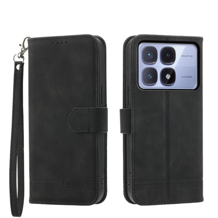 Funda para teléfono de piel sintética y TPU Dream Line de Dierfeng, For Redmi Note 14 Pro 4G, For Redmi Note 14 4G 163.25mm Global, For Redmi K70 Ultra
