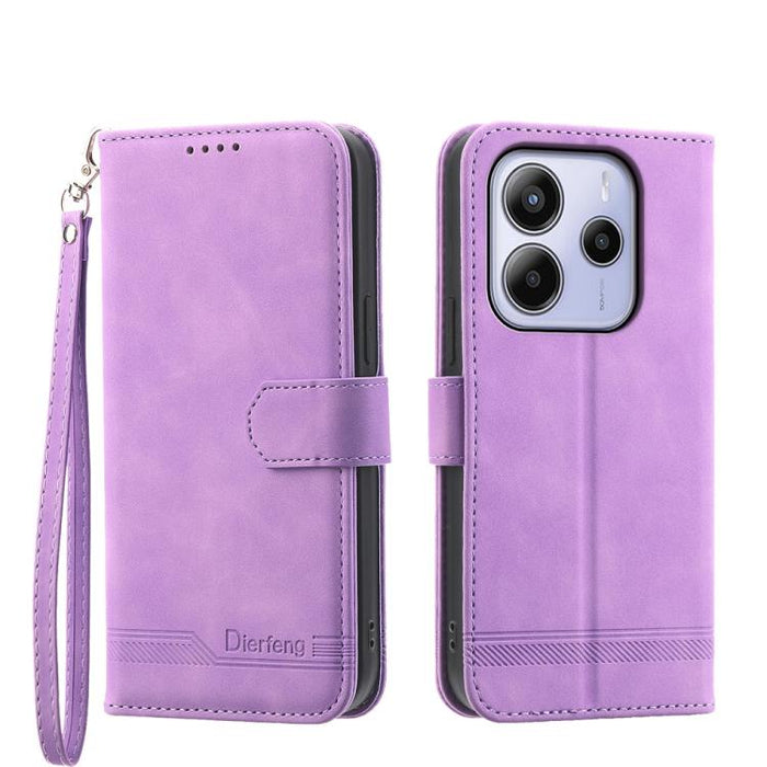 Funda para teléfono de piel sintética y TPU Dream Line de Dierfeng, For Redmi Note 14 Pro 4G, For Redmi Note 14 4G 163.25mm Global, For Redmi K70 Ultra