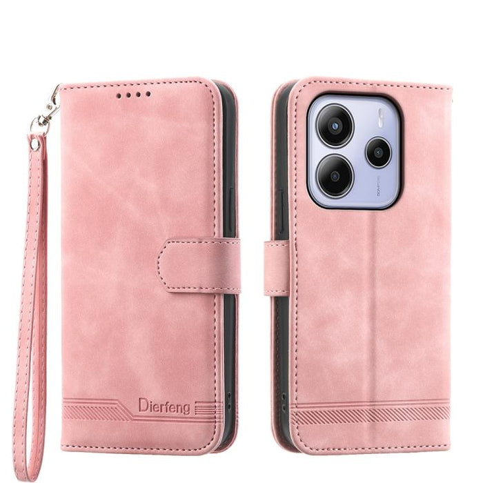 Funda para teléfono de piel sintética y TPU Dream Line de Dierfeng, For Redmi Note 14 Pro 4G, For Redmi Note 14 4G 163.25mm Global, For Redmi K70 Ultra