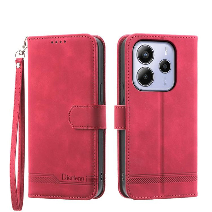 Funda para teléfono de piel sintética y TPU Dream Line de Dierfeng, For Redmi Note 14 Pro 4G, For Redmi Note 14 4G 163.25mm Global, For Redmi K70 Ultra