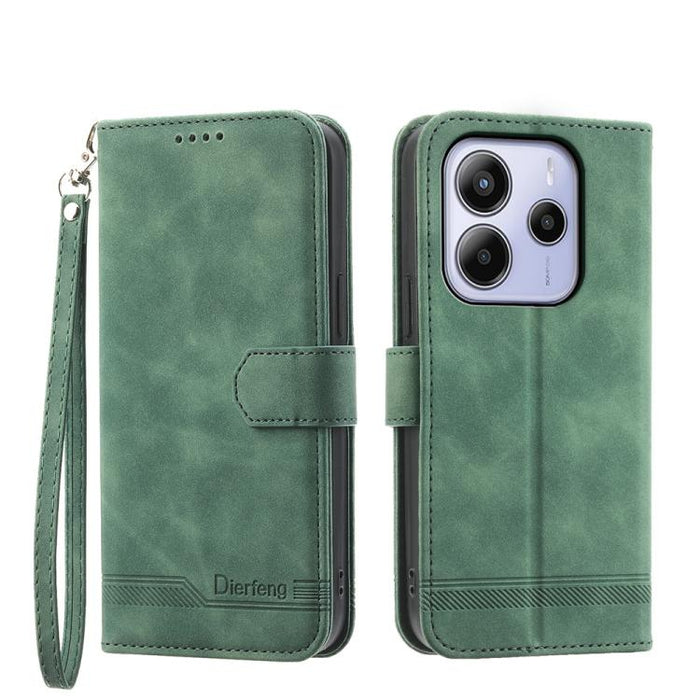 Funda para teléfono de piel sintética y TPU Dream Line de Dierfeng, For Redmi A7 Pro 4G / 5G 171mm / Poco C85x 5G, For Redmi 15a 5G, For Redmi Turbo 5 Max 5G / Poco X8 Pro Max 5G, For Redmi Note 15 Pro+ 5G 163.3mm / Poco M8 Pro 5G                      ...