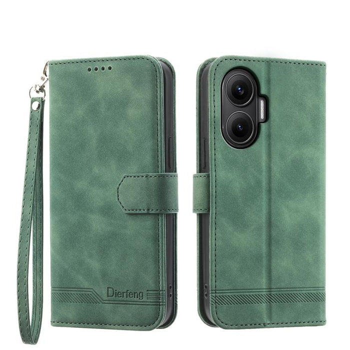 Funda para teléfono de piel sintética y TPU Dream Line de Dierfeng, For Redmi A7 Pro 4G / 5G 171mm / Poco C85x 5G, For Redmi 15a 5G, For Redmi Turbo 5 Max 5G / Poco X8 Pro Max 5G, For Redmi Note 15 Pro+ 5G 163.3mm / Poco M8 Pro 5G                      ...