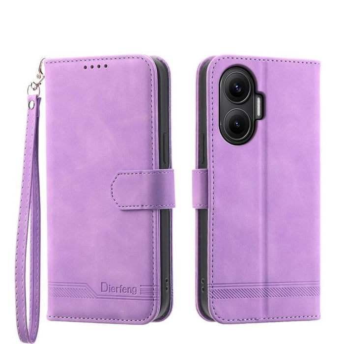 Funda para teléfono de piel sintética y TPU Dream Line de Dierfeng, For Redmi A7 Pro 4G / 5G 171mm / Poco C85x 5G, For Redmi 15a 5G, For Redmi Turbo 5 Max 5G / Poco X8 Pro Max 5G, For Redmi Note 15 Pro+ 5G 163.3mm / Poco M8 Pro 5G                      ...