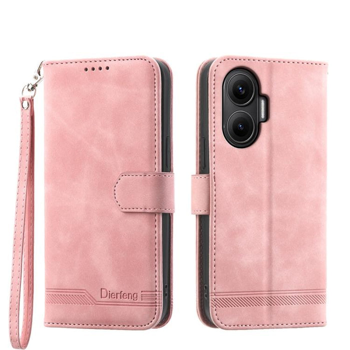 Funda para teléfono de piel sintética y TPU Dream Line de Dierfeng, For Redmi A7 Pro 4G / 5G 171mm / Poco C85x 5G, For Redmi 15a 5G, For Redmi Turbo 5 Max 5G / Poco X8 Pro Max 5G, For Redmi Note 15 Pro+ 5G 163.3mm / Poco M8 Pro 5G                      ...