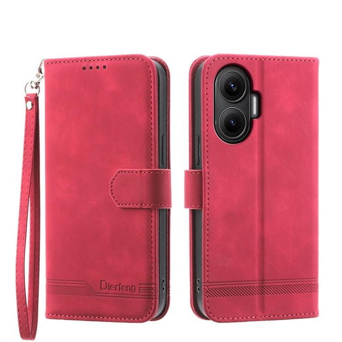 Funda para teléfono de piel sintética y TPU Dream Line de Dierfeng, For Redmi A7 Pro 4G / 5G 171mm / Poco C85x 5G, For Redmi 15a 5G, For Redmi Turbo 5 Max 5G / Poco X8 Pro Max 5G, For Redmi Note 15 Pro+ 5G 163.3mm / Poco M8 Pro 5G                      ...