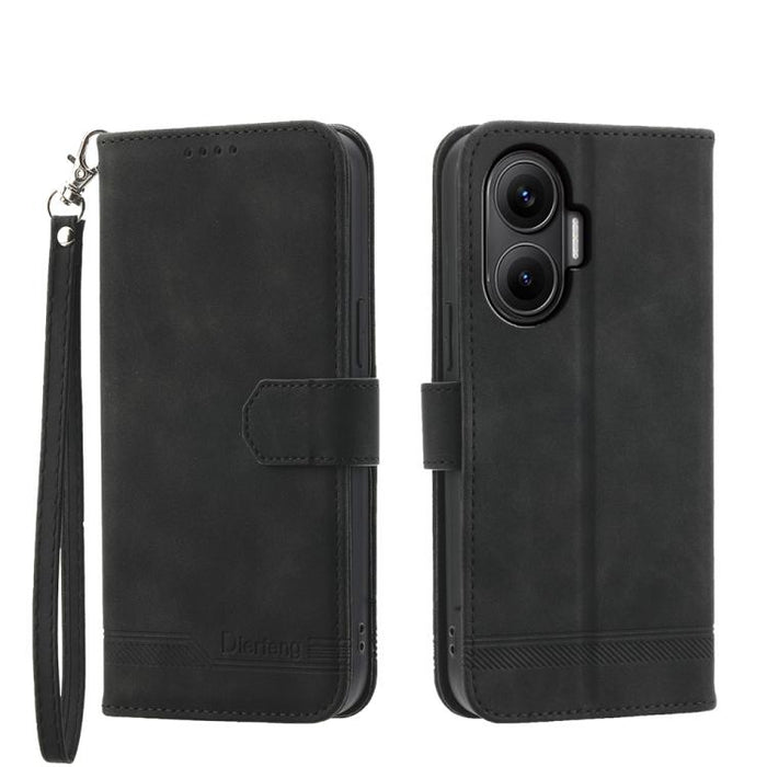 Funda para teléfono de piel sintética y TPU Dream Line de Dierfeng, For Redmi A7 Pro 4G / 5G 171mm / Poco C85x 5G, For Redmi 15a 5G, For Redmi Turbo 5 Max 5G / Poco X8 Pro Max 5G, For Redmi Note 15 Pro+ 5G 163.3mm / Poco M8 Pro 5G                      ...