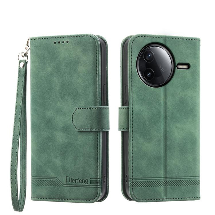 Funda para teléfono de piel sintética y TPU Dream Line de Dierfeng, For Redmi A7 Pro 4G / 5G 171mm / Poco C85x 5G, For Redmi 15a 5G, For Redmi Turbo 5 Max 5G / Poco X8 Pro Max 5G, For Redmi Note 15 Pro+ 5G 163.3mm / Poco M8 Pro 5G                      ...