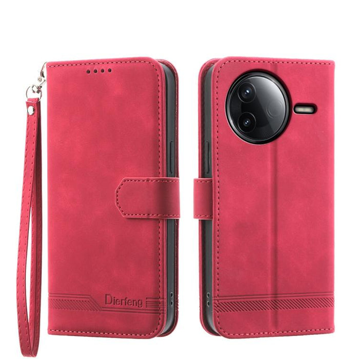 Funda para teléfono de piel sintética y TPU Dream Line de Dierfeng, For Redmi A7 Pro 4G / 5G 171mm / Poco C85x 5G, For Redmi 15a 5G, For Redmi Turbo 5 Max 5G / Poco X8 Pro Max 5G, For Redmi Note 15 Pro+ 5G 163.3mm / Poco M8 Pro 5G                      ...