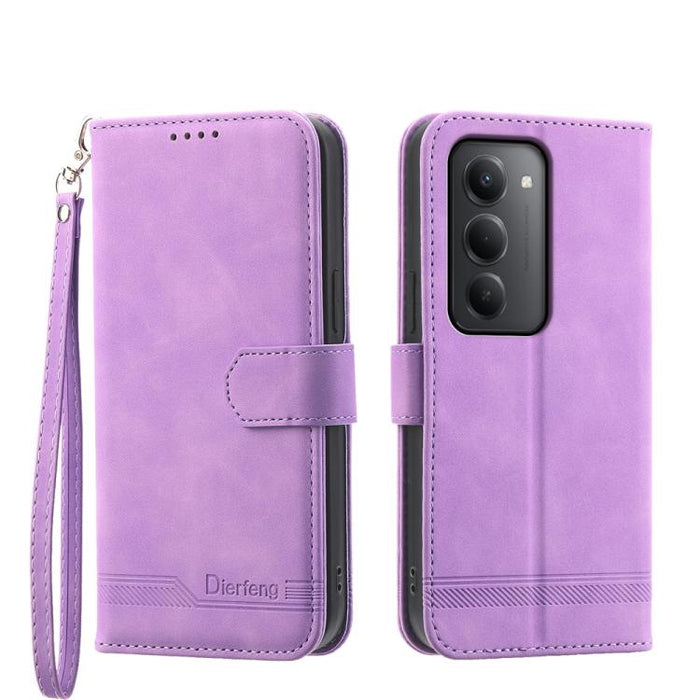 Funda para teléfono de piel sintética y TPU Dream Line de Dierfeng, For Redmi A7 Pro 4G / 5G 171mm / Poco C85x 5G, For Redmi 15a 5G, For Redmi Turbo 5 Max 5G / Poco X8 Pro Max 5G, For Redmi Note 15 Pro+ 5G 163.3mm / Poco M8 Pro 5G                      ...