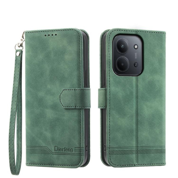 Funda para teléfono de piel sintética y TPU Dream Line de Dierfeng, For Redmi A7 Pro 4G / 5G 171mm / Poco C85x 5G, For Redmi 15a 5G, For Redmi Turbo 5 Max 5G / Poco X8 Pro Max 5G, For Redmi Note 15 Pro+ 5G 163.3mm / Poco M8 Pro 5G                      ...