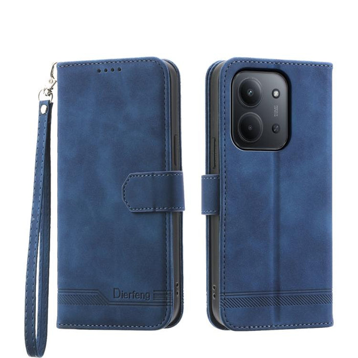 Funda para teléfono de piel sintética y TPU Dream Line de Dierfeng, For Redmi A7 Pro 4G / 5G 171mm / Poco C85x 5G, For Redmi 15a 5G, For Redmi Turbo 5 Max 5G / Poco X8 Pro Max 5G, For Redmi Note 15 Pro+ 5G 163.3mm / Poco M8 Pro 5G                      ...