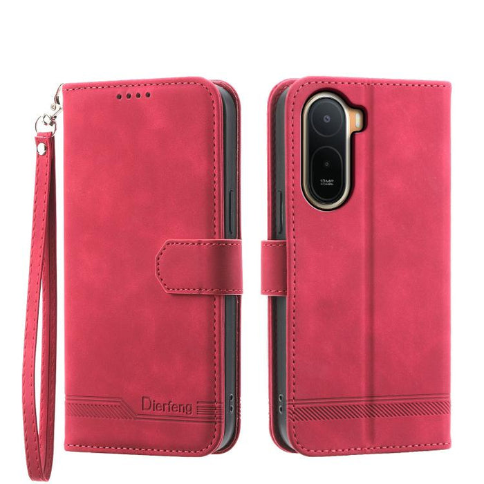 Funda para teléfono de piel sintética y TPU Dream Line de Dierfeng, For Redmi A7 Pro 4G / 5G 171mm / Poco C85x 5G, For Redmi 15a 5G, For Redmi Turbo 5 Max 5G / Poco X8 Pro Max 5G, For Redmi Note 15 Pro+ 5G 163.3mm / Poco M8 Pro 5G                      ...