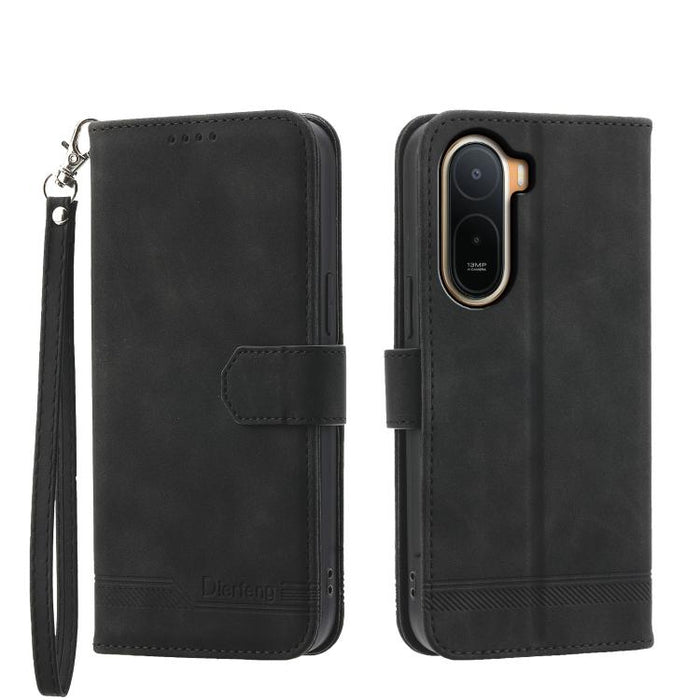 Funda para teléfono de piel sintética y TPU Dream Line de Dierfeng, For Redmi A7 Pro 4G / 5G 171mm / Poco C85x 5G, For Redmi 15a 5G, For Redmi Turbo 5 Max 5G / Poco X8 Pro Max 5G, For Redmi Note 15 Pro+ 5G 163.3mm / Poco M8 Pro 5G                      ...