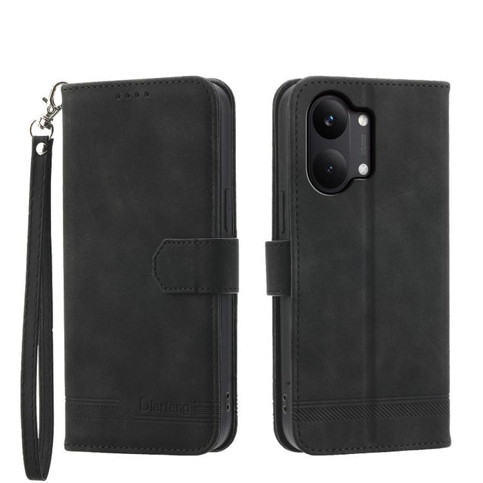 Funda para teléfono de piel sintética y TPU Dream Line de Dierfeng, For Redmi A7 Pro 4G / 5G 171mm / Poco C85x 5G, For Redmi 15a 5G, For Redmi Turbo 5 Max 5G / Poco X8 Pro Max 5G, For Redmi Note 15 Pro+ 5G 163.3mm / Poco M8 Pro 5G                      ...