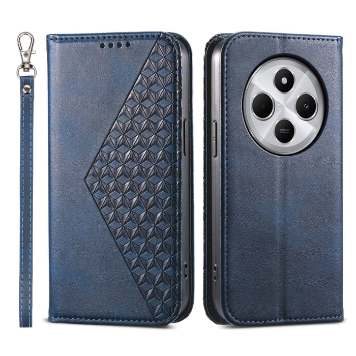 Funda de cuero magnética para teléfono con textura de becerro y cuadrícula cúbica, For Redmi A7 Pro 4G / 5G 171mm / Poco C85x 5G, For Redmi 15a 5G, For Redmi Turbo 5 Max 5G / Poco X8 Pro Max 5G, For Redmi Note 15 Pro+ 163.3mm / Poco M8 Pro             ...