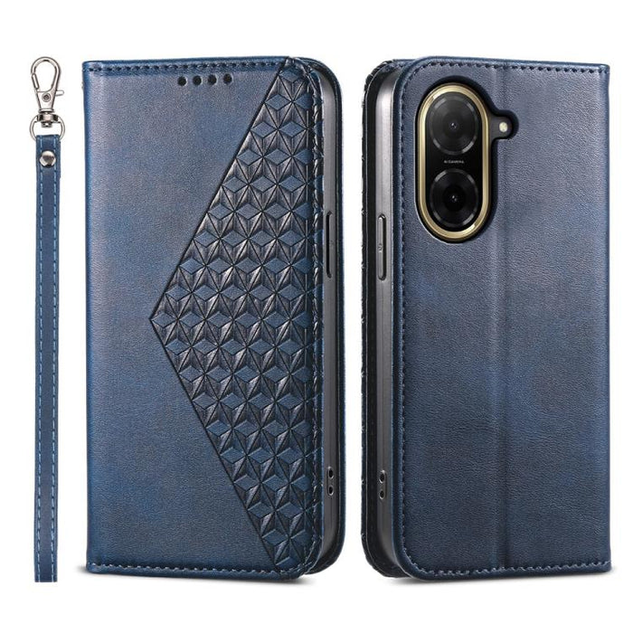 Funda de cuero magnética para teléfono con textura de becerro y cuadrícula cúbica, For Redmi A7 Pro 4G / 5G 171mm / Poco C85x 5G, For Redmi 15a 5G, For Redmi Turbo 5 Max 5G / Poco X8 Pro Max 5G, For Redmi Note 15 Pro+ 163.3mm / Poco M8 Pro             ...