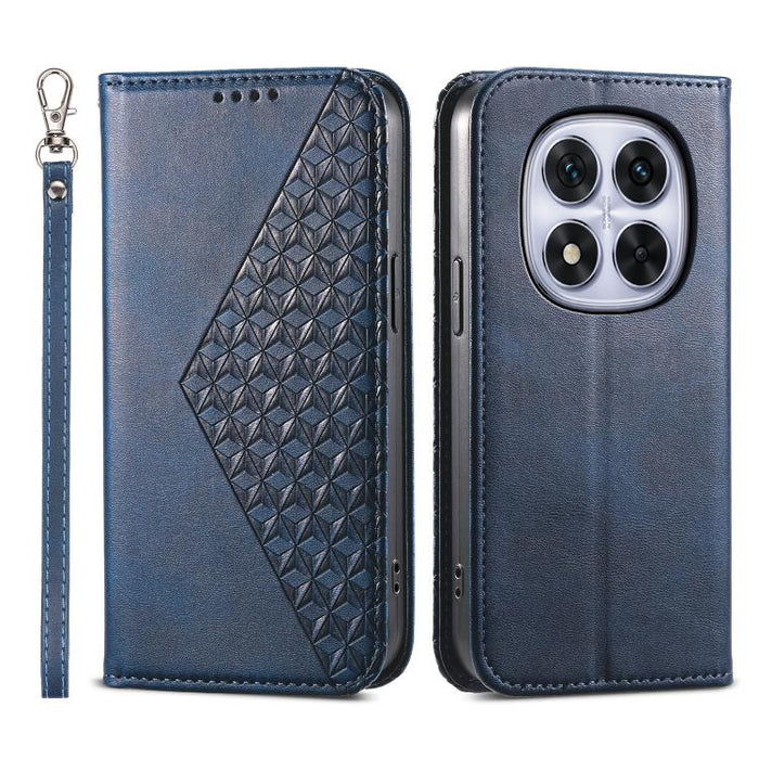 Funda de cuero magnética para teléfono con textura de becerro y cuadrícula cúbica, For Redmi A7 Pro 4G / 5G 171mm / Poco C85x 5G, For Redmi 15a 5G, For Redmi Turbo 5 Max 5G / Poco X8 Pro Max 5G, For Redmi Note 15 Pro+ 163.3mm / Poco M8 Pro             ...