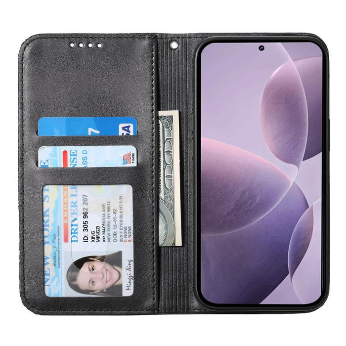 Funda de cuero magnética para teléfono con textura de becerro y cuadrícula cúbica, For Redmi A7 Pro 4G / 5G 171mm / Poco C85x 5G, For Redmi 15a 5G, For Redmi Turbo 5 Max 5G / Poco X8 Pro Max 5G, For Redmi Note 15 Pro+ 163.3mm / Poco M8 Pro             ...