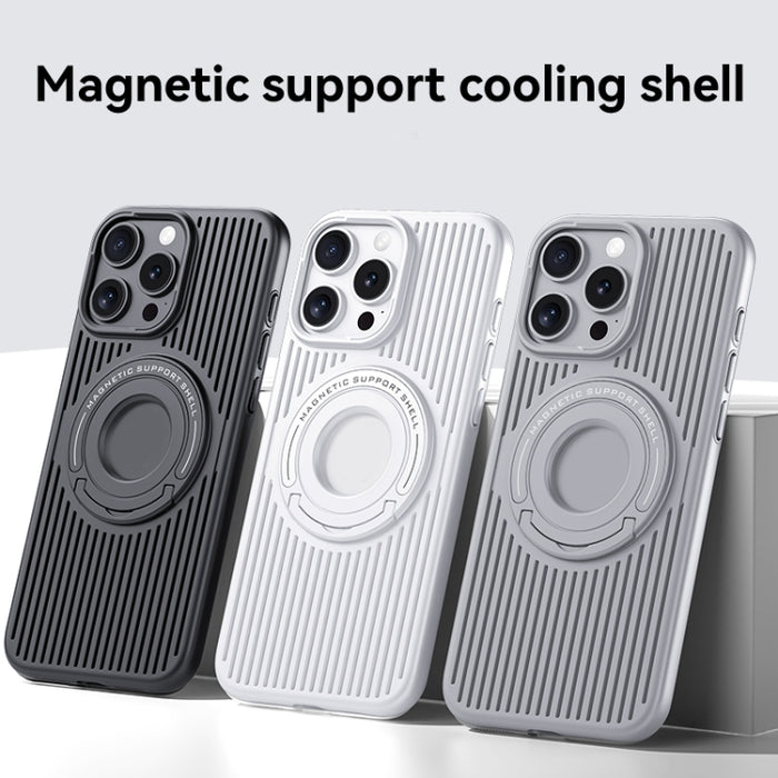 Estuche para teléfono magnético con refrigeración MagSafe y soporte para carrito, For iPhone 17 Pro Max, For iPhone 17 Pro, For iPhone 17, For iPhone Air, For iPhone 16 Pro Max, For iPhone 16 Pro, For iPhone 16