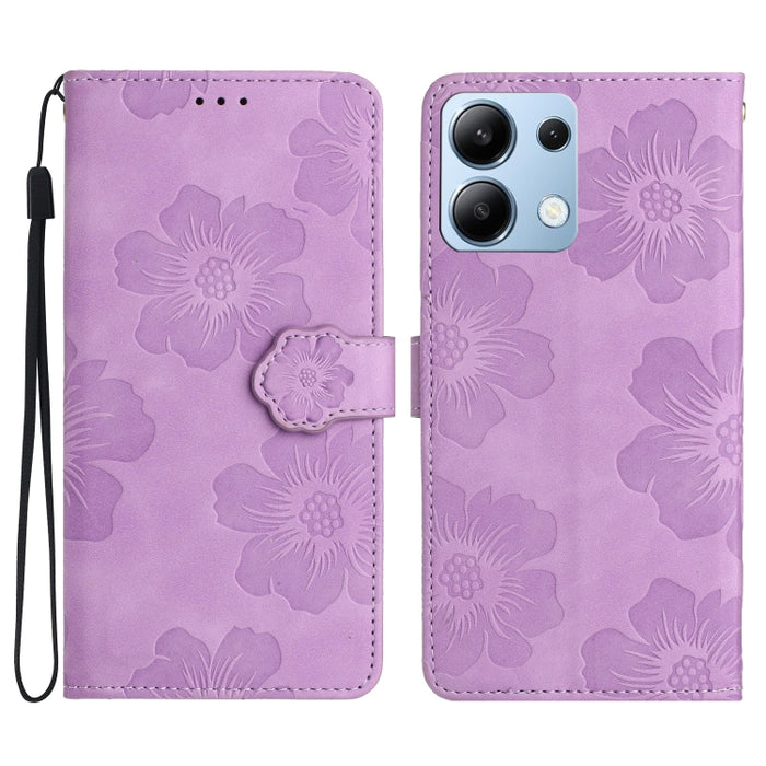 Funda de cuero para teléfono con estampado de flores en relieve, For Redmi K90 Pro Max/Poco F8 Ultra, For Redmi K90/Poco F8 Pro, For Redmi 15C 5G/4G EU 173mm/Poco C85 5G, For Redmi 15 5G Global/15 4G SEA 169.5, For Redmi 15 5G / 4G EU 171mm            ...