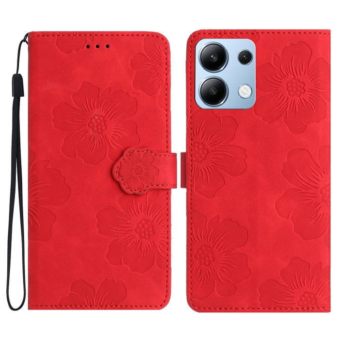 Funda de cuero para teléfono con estampado de flores en relieve, For Redmi K90 Pro Max/Poco F8 Ultra, For Redmi K90/Poco F8 Pro, For Redmi 15C 5G/4G EU 173mm/Poco C85 5G, For Redmi 15 5G Global/15 4G SEA 169.5, For Redmi 15 5G / 4G EU 171mm            ...