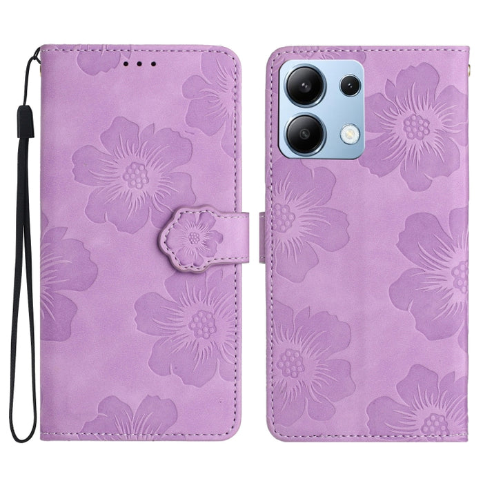 Funda de cuero para teléfono con estampado de flores en relieve, For Redmi K90 Pro Max/Poco F8 Ultra, For Redmi K90/Poco F8 Pro, For Redmi 15C 5G/4G EU 173mm/Poco C85 5G, For Redmi 15 5G Global/15 4G SEA 169.5, For Redmi 15 5G / 4G EU 171mm            ...