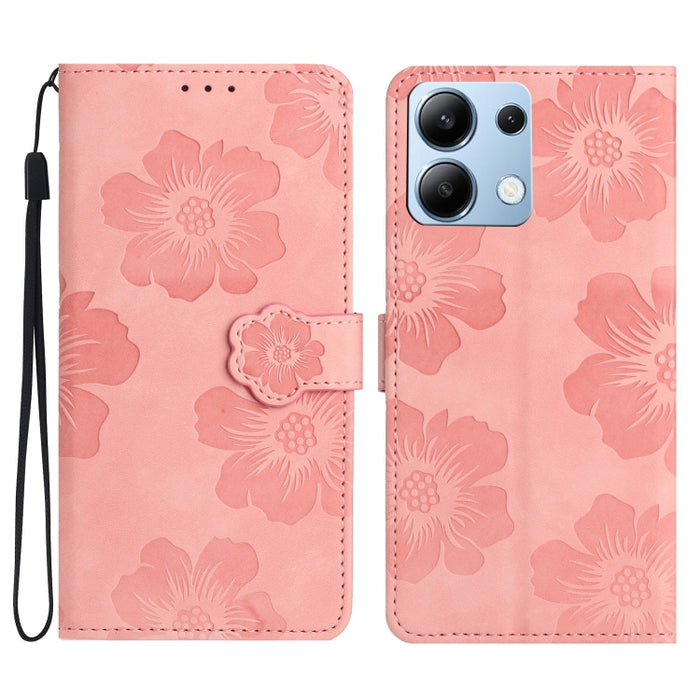 Funda de cuero para teléfono con estampado de flores en relieve, For Redmi K90 Pro Max/Poco F8 Ultra, For Redmi K90/Poco F8 Pro, For Redmi 15C 5G/4G EU 173mm/Poco C85 5G, For Redmi 15 5G Global/15 4G SEA 169.5, For Redmi 15 5G / 4G EU 171mm            ...