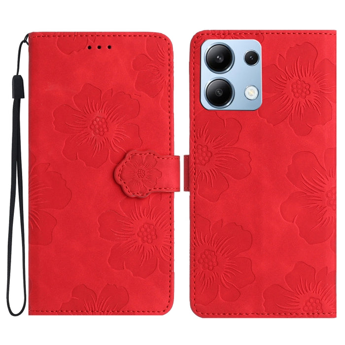 Funda de cuero para teléfono con estampado de flores en relieve, For Redmi K90 Pro Max/Poco F8 Ultra, For Redmi K90/Poco F8 Pro, For Redmi 15C 5G/4G EU 173mm/Poco C85 5G, For Redmi 15 5G Global/15 4G SEA 169.5, For Redmi 15 5G / 4G EU 171mm            ...