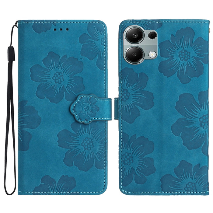 Funda de cuero para teléfono con estampado de flores en relieve, For Redmi K90 Pro Max/Poco F8 Ultra, For Redmi K90/Poco F8 Pro, For Redmi 15C 5G/4G EU 173mm/Poco C85 5G, For Redmi 15 5G Global/15 4G SEA 169.5, For Redmi 15 5G / 4G EU 171mm            ...