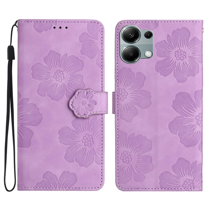 Funda de cuero para teléfono con estampado de flores en relieve, For Redmi K90 Pro Max/Poco F8 Ultra, For Redmi K90/Poco F8 Pro, For Redmi 15C 5G/4G EU 173mm/Poco C85 5G, For Redmi 15 5G Global/15 4G SEA 169.5, For Redmi 15 5G / 4G EU 171mm            ...