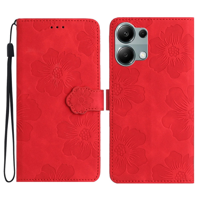 Funda de cuero para teléfono con estampado de flores en relieve, For Redmi K90 Pro Max/Poco F8 Ultra, For Redmi K90/Poco F8 Pro, For Redmi 15C 5G/4G EU 173mm/Poco C85 5G, For Redmi 15 5G Global/15 4G SEA 169.5, For Redmi 15 5G / 4G EU 171mm            ...