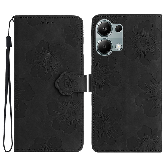Funda de cuero para teléfono con estampado de flores en relieve, For Redmi K90 Pro Max/Poco F8 Ultra, For Redmi K90/Poco F8 Pro, For Redmi 15C 5G/4G EU 173mm/Poco C85 5G, For Redmi 15 5G Global/15 4G SEA 169.5, For Redmi 15 5G / 4G EU 171mm            ...