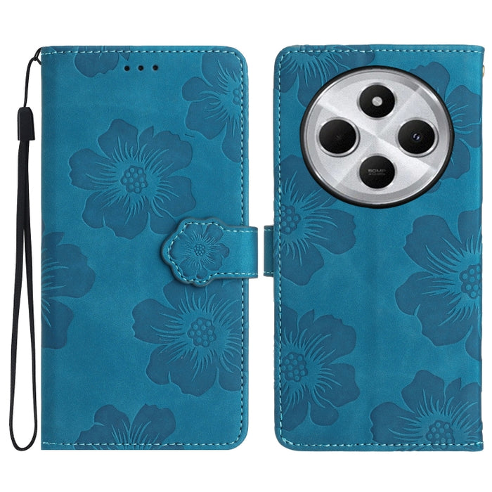 Funda de cuero para teléfono con estampado de flores en relieve, For Redmi K90 Pro Max/Poco F8 Ultra, For Redmi K90/Poco F8 Pro, For Redmi 15C 5G/4G EU 173mm/Poco C85 5G, For Redmi 15 5G Global/15 4G SEA 169.5, For Redmi 15 5G / 4G EU 171mm            ...