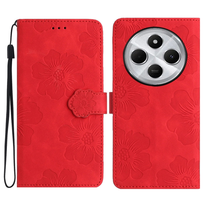 Funda de cuero para teléfono con estampado de flores en relieve, For Redmi K90 Pro Max/Poco F8 Ultra, For Redmi K90/Poco F8 Pro, For Redmi 15C 5G/4G EU 173mm/Poco C85 5G, For Redmi 15 5G Global/15 4G SEA 169.5, For Redmi 15 5G / 4G EU 171mm            ...