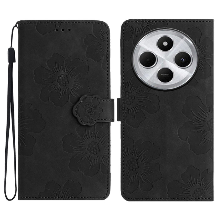 Funda de cuero para teléfono con estampado de flores en relieve, For Redmi K90 Pro Max/Poco F8 Ultra, For Redmi K90/Poco F8 Pro, For Redmi 15C 5G/4G EU 173mm/Poco C85 5G, For Redmi 15 5G Global/15 4G SEA 169.5, For Redmi 15 5G / 4G EU 171mm            ...
