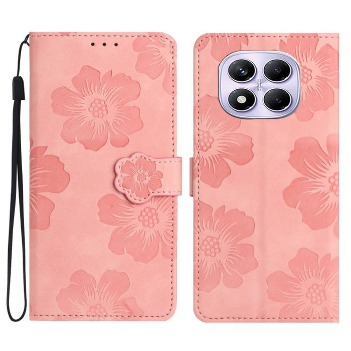 Funda de cuero para teléfono con estampado de flores en relieve, For Redmi K90 Pro Max/Poco F8 Ultra, For Redmi K90/Poco F8 Pro, For Redmi 15C 5G/4G EU 173mm/Poco C85 5G, For Redmi 15 5G Global/15 4G SEA 169.5, For Redmi 15 5G / 4G EU 171mm            ...
