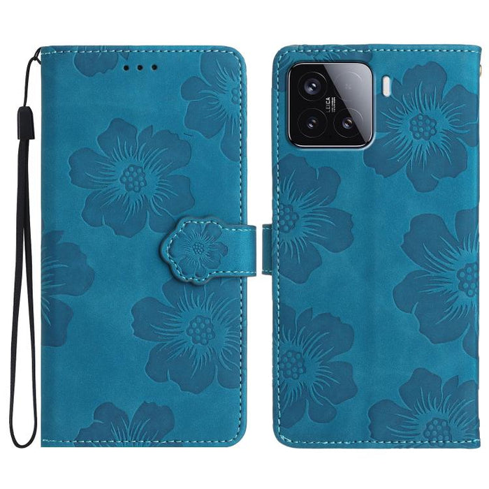 Funda de cuero para teléfono con estampado de flores en relieve, For Redmi K90 Pro Max/Poco F8 Ultra, For Redmi K90/Poco F8 Pro, For Redmi 15C 5G/4G EU 173mm/Poco C85 5G, For Redmi 15 5G Global/15 4G SEA 169.5, For Redmi 15 5G / 4G EU 171mm            ...