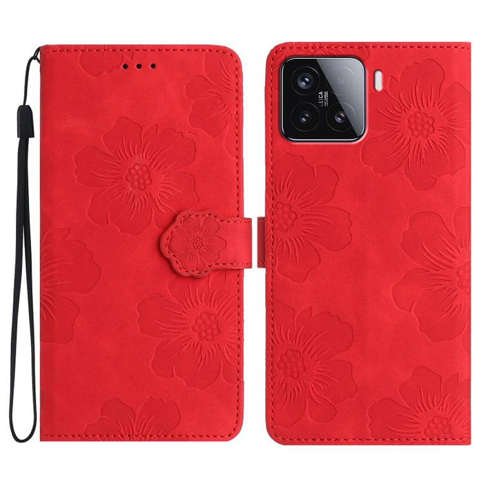 Funda de cuero para teléfono con estampado de flores en relieve, For Redmi K90 Pro Max/Poco F8 Ultra, For Redmi K90/Poco F8 Pro, For Redmi 15C 5G/4G EU 173mm/Poco C85 5G, For Redmi 15 5G Global/15 4G SEA 169.5, For Redmi 15 5G / 4G EU 171mm            ...