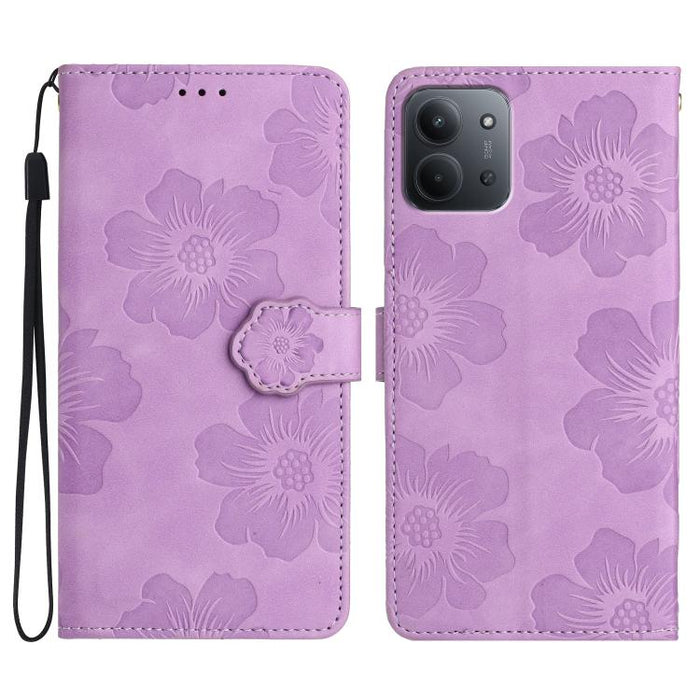 Funda de cuero para teléfono con estampado de flores en relieve, For Redmi K90 Pro Max/Poco F8 Ultra, For Redmi K90/Poco F8 Pro, For Redmi 15C 5G/4G EU 173mm/Poco C85 5G, For Redmi 15 5G Global/15 4G SEA 169.5, For Redmi 15 5G / 4G EU 171mm            ...