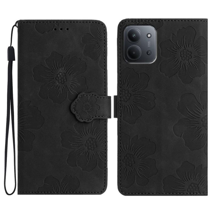 Funda de cuero para teléfono con estampado de flores en relieve, For Redmi K90 Pro Max/Poco F8 Ultra, For Redmi K90/Poco F8 Pro, For Redmi 15C 5G/4G EU 173mm/Poco C85 5G, For Redmi 15 5G Global/15 4G SEA 169.5, For Redmi 15 5G / 4G EU 171mm            ...