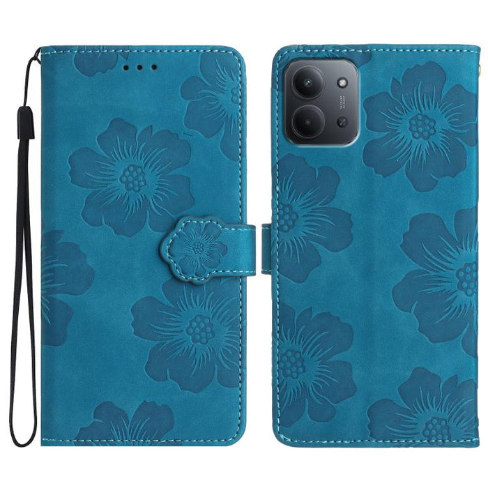 Funda de cuero para teléfono con estampado de flores en relieve, For Redmi K90 Pro Max/Poco F8 Ultra, For Redmi K90/Poco F8 Pro, For Redmi 15C 5G/4G EU 173mm/Poco C85 5G, For Redmi 15 5G Global/15 4G SEA 169.5, For Redmi 15 5G / 4G EU 171mm            ...
