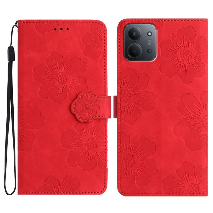 Funda de cuero para teléfono con estampado de flores en relieve, For Redmi K90 Pro Max/Poco F8 Ultra, For Redmi K90/Poco F8 Pro, For Redmi 15C 5G/4G EU 173mm/Poco C85 5G, For Redmi 15 5G Global/15 4G SEA 169.5, For Redmi 15 5G / 4G EU 171mm            ...