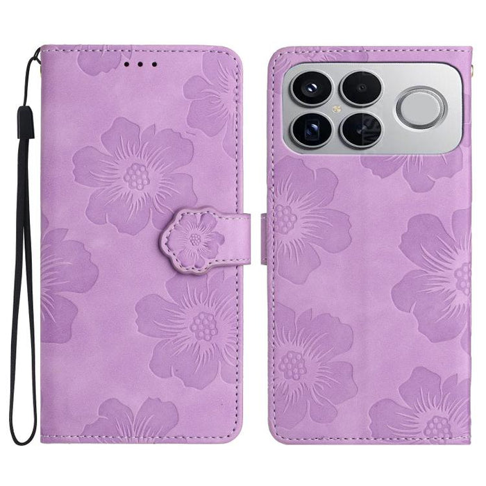 Funda de cuero para teléfono con estampado de flores en relieve, For Redmi K90 Pro Max/Poco F8 Ultra, For Redmi K90/Poco F8 Pro, For Redmi 15C 5G/4G EU 173mm/Poco C85 5G, For Redmi 15 5G Global/15 4G SEA 169.5, For Redmi 15 5G / 4G EU 171mm            ...