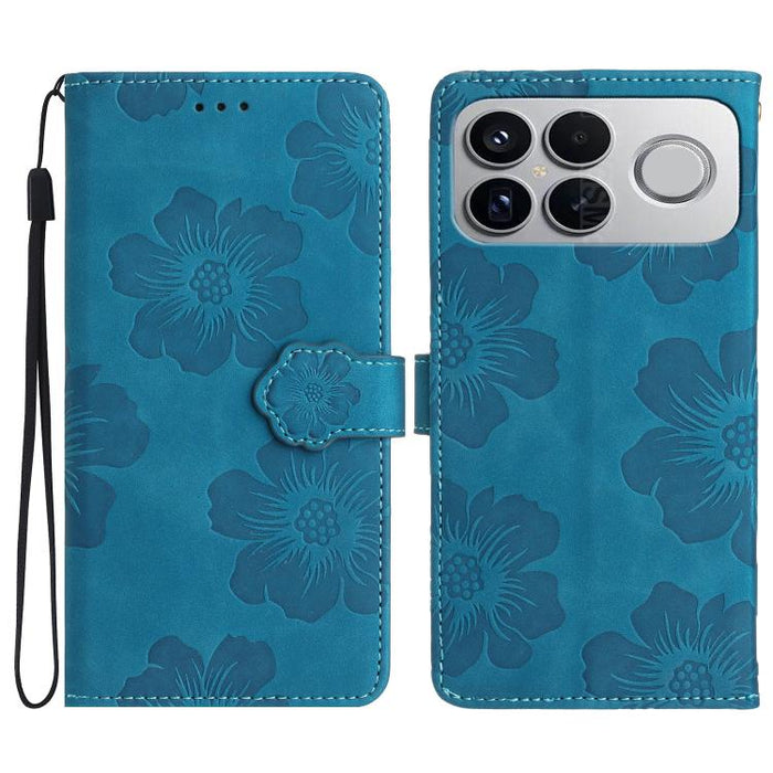 Funda de cuero para teléfono con estampado de flores en relieve, For Redmi K90 Pro Max/Poco F8 Ultra, For Redmi K90/Poco F8 Pro, For Redmi 15C 5G/4G EU 173mm/Poco C85 5G, For Redmi 15 5G Global/15 4G SEA 169.5, For Redmi 15 5G / 4G EU 171mm            ...