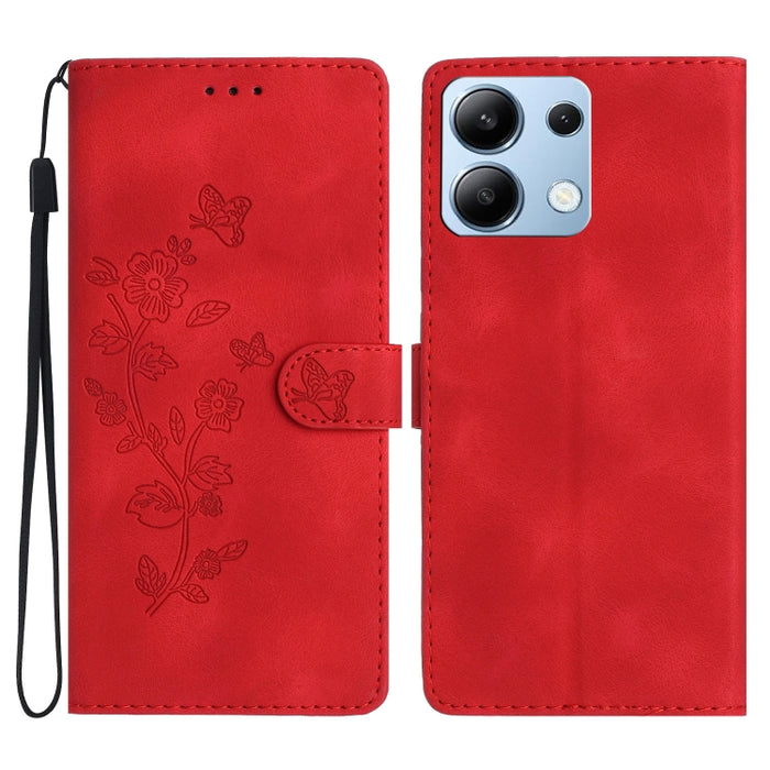Funda de cuero para teléfono con estampado de flores y mariposas, For Redmi K90 Pro Max/Poco F8 Ultra, For Redmi K90/Poco F8 Pro, For Redmi 15C 5G/4G EU 173mm, For Redmi 15 5G / 4G EU 171mm, For Redmi 15C 5G/4G Global 171mm, For Redmi 15T Pro 5G       ...