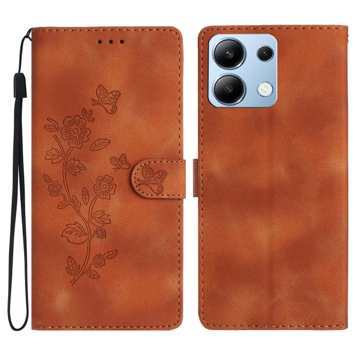 Funda de cuero para teléfono con estampado de flores y mariposas, For Redmi K90 Pro Max/Poco F8 Ultra, For Redmi K90/Poco F8 Pro, For Redmi 15C 5G/4G EU 173mm, For Redmi 15 5G / 4G EU 171mm, For Redmi 15C 5G/4G Global 171mm, For Redmi 15T Pro 5G       ...