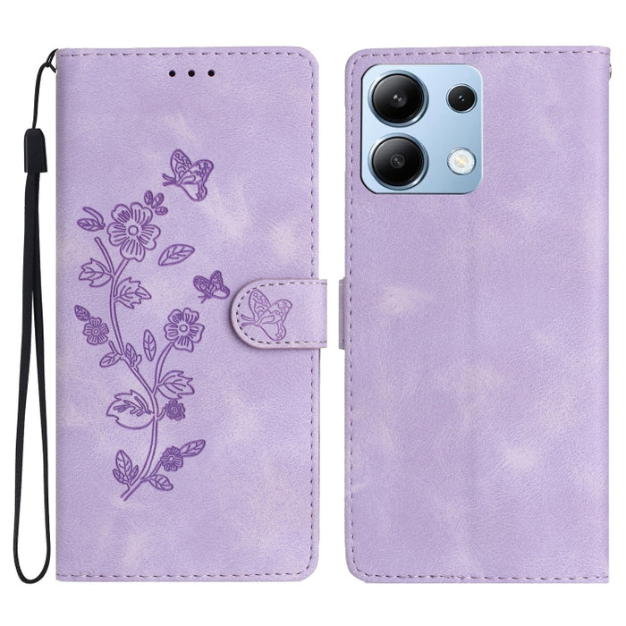 Funda de cuero para teléfono con estampado de flores y mariposas, For Redmi K90 Pro Max/Poco F8 Ultra, For Redmi K90/Poco F8 Pro, For Redmi 15C 5G/4G EU 173mm, For Redmi 15 5G / 4G EU 171mm, For Redmi 15C 5G/4G Global 171mm, For Redmi 15T Pro 5G       ...