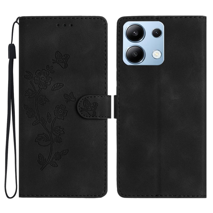 Funda de cuero para teléfono con estampado de flores y mariposas, For Redmi K90 Pro Max/Poco F8 Ultra, For Redmi K90/Poco F8 Pro, For Redmi 15C 5G/4G EU 173mm, For Redmi 15 5G / 4G EU 171mm, For Redmi 15C 5G/4G Global 171mm, For Redmi 15T Pro 5G       ...