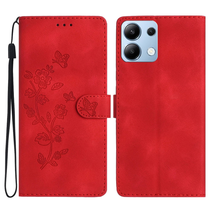 Funda de cuero para teléfono con estampado de flores y mariposas, For Redmi K90 Pro Max/Poco F8 Ultra, For Redmi K90/Poco F8 Pro, For Redmi 15C 5G/4G EU 173mm, For Redmi 15 5G / 4G EU 171mm, For Redmi 15C 5G/4G Global 171mm, For Redmi 15T Pro 5G       ...