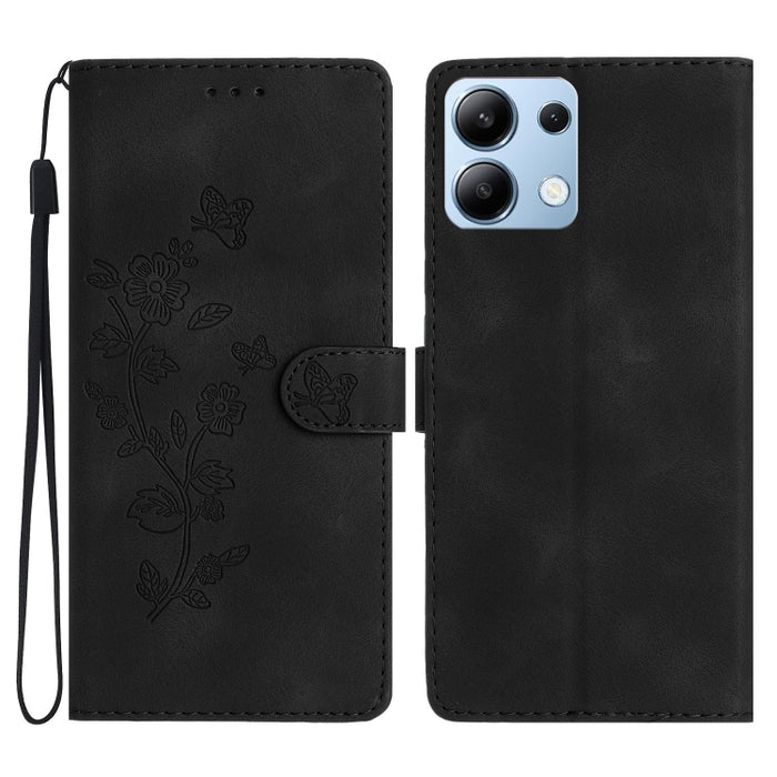 Funda de cuero para teléfono con estampado de flores y mariposas, For Redmi K90 Pro Max/Poco F8 Ultra, For Redmi K90/Poco F8 Pro, For Redmi 15C 5G/4G EU 173mm, For Redmi 15 5G / 4G EU 171mm, For Redmi 15C 5G/4G Global 171mm, For Redmi 15T Pro 5G       ...